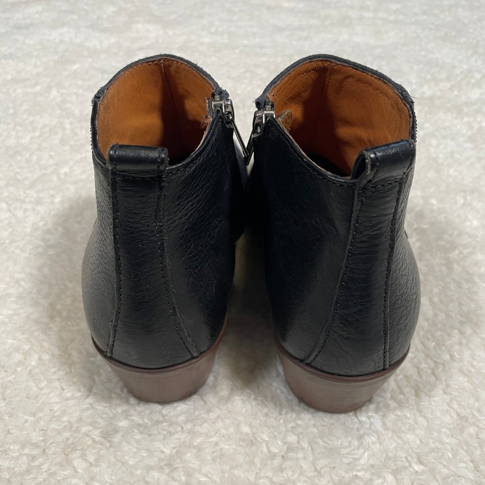 Madewell Charley Booties Navy Suede Black Leather Ankle Boots Boho Basics Size 7 - Picture 5 of 9